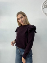 Jersey morado con Volantes en los Hombros