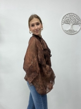 ✨ Blusa satinada con lazo al cuello y estampado animal ✨