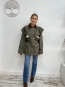 Chaqueta Tipo Gabardina en Color Verde Oliva