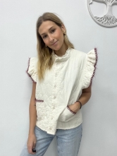 Chaleco Acolchado con Volante en los Hombros