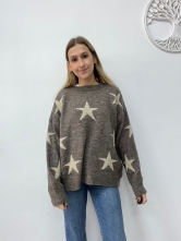 Jersey con estampado de estrellas Gris