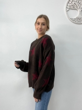 Jersey con estampado de estrellas Marrón