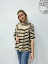 Camiseta algodón básica con manga francesa.