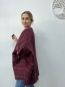 Poncho Oversize de Cuadros Granate
