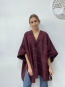 Poncho Oversize de Cuadros Granate