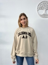 Sudadera básica de algodón Beige (Los Angeles)