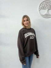Sudadera básica de algodón Marrón (Los Angeles)