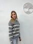 Jersey de Punto con Estampado de Rayas Gris
