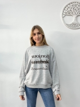 Sudadera Básica de Algodón Gris (Bonjour)