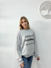 Sudadera Básica de Algodón Gris (Bonjour)