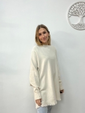 Jersey de Punto con un Diseño Largo