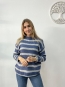 Jersey de Punto con Estampado de Rayas Azul