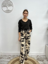Pantalon Animal print Recto