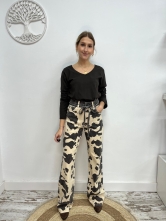 Pantalon Animal print Recto