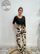 Pantalon Animal print Recto