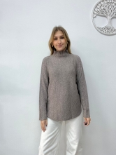 Jersey de Punto Suave y Estilo Relajado  Gris