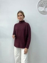 Jersey de Punto Suave y Estilo Relajado Granate