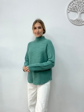 Jersey de Punto Suave y Estilo Relajado Turquesa