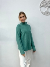 Jersey de Punto Suave y Estilo Relajado Turquesa