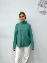 Jersey de Punto Suave y Estilo Relajado Turquesa