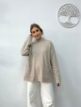 Jersey de Punto Bolsillos Beige