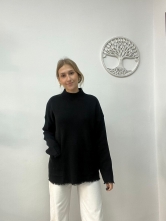 Jersey de Punto Bolsillos Negro