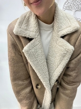Chaqueta de Borreguito Suave Beige