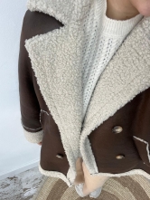 Chaqueta de Borreguito Suave Marrón