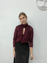 Body de Tela Semitransparente con Estampado de Leopardo en Terciopelo