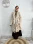 Abrigo Largo Efecto Borreguito Beige