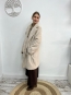 Abrigo Largo Efecto Borreguito Beige