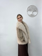 Chaleco de Pelo Entero con Solapa y Botones