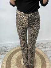 Vaqueros Campana con Estampado Animal Print