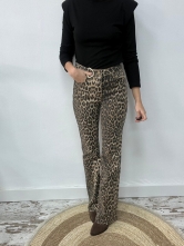 Vaqueros Campana con Estampado Animal Print