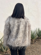 Abrigo efecto pelo súper suave  Blanco