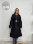 Abrigo Largo Cruzado con Cinturón - Negro
