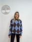 Jersey de punto Rombos Azul y Marrón