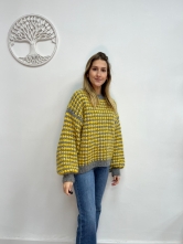 Jersey Amarillo de Punto Jacquard