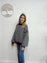 Jersey Marrón de Punto Jacquard