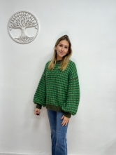 Jersey Verde de Punto Jacquard