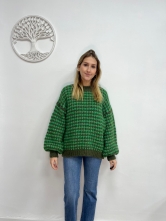 Jersey Verde de Punto Jacquard