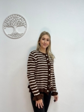 Rebeca de punto a rayas con botones