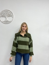 ✨ Jersey de Punto con Rayas Anchas y Cuello Abierto ✨