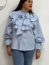 Blusa romántica con Volantes Parte Frontal