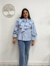 Blusa romántica con Volantes Parte Frontal