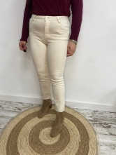 Pantalón Cropped Push Up Beige