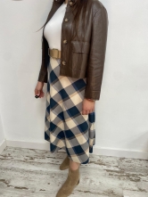 Falda Midi de Cuadros