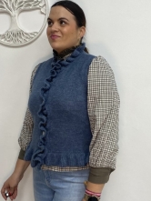 Chaleco Botones Detalle Volante