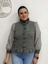 Chaleco Botones Detalle Volante