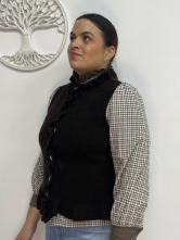 Chaleco Botones Detalle Volante